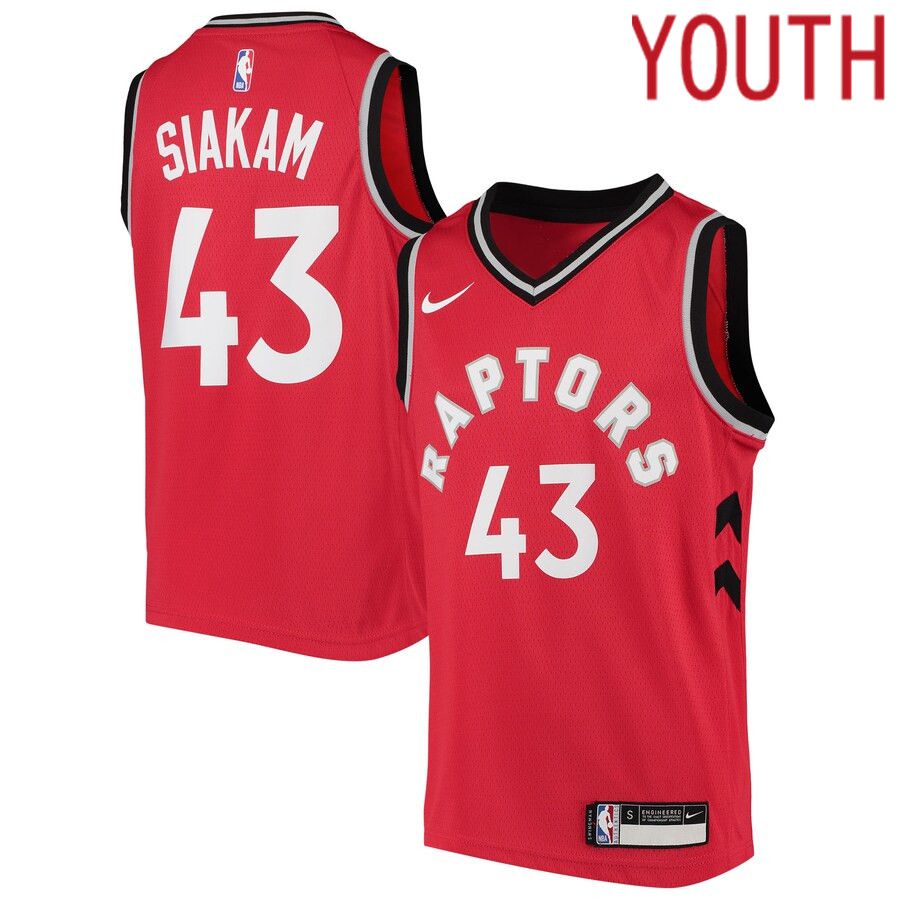 Youth Toronto Raptors 43 Pascal Siakam Nike Red Swingman NBA Jersey